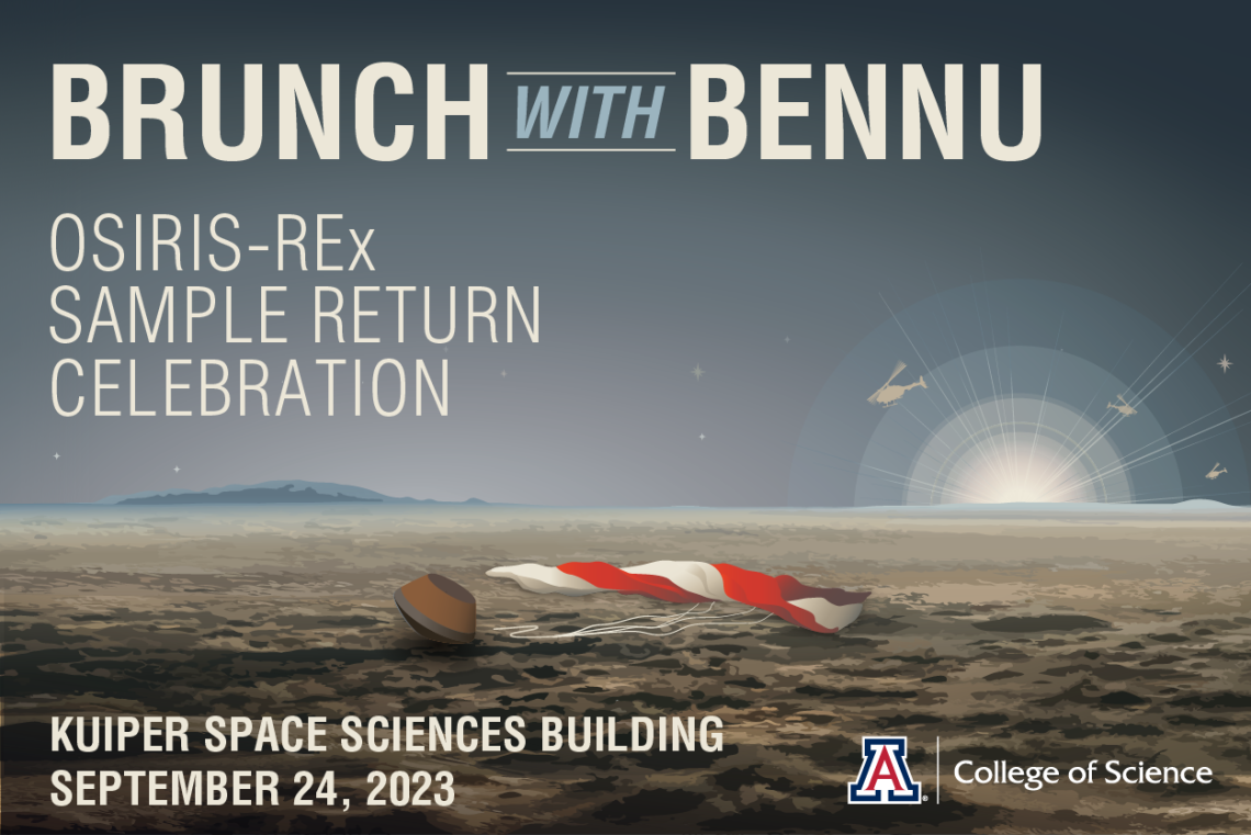 OSIRIS-REx Sample Return graphic image of the sample landing in the Utah desert